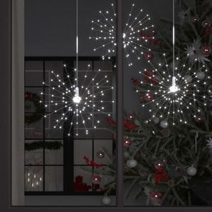 Hommie LED-Lichterkette Feuerwerk Kaltweiß 50 cm 140 LEDs Outdoor, Langlebig und hochwertig