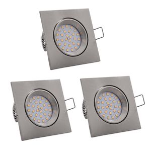 Led Einbaustrahler Dimmbar 4w 400 Lumen Ip44 27mm Einbautiefe Extra Flach 68mm - Weiß Rund 3er Set