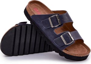 Lekkie Klapki Męskie Z Klamrami  Big Star NN174530 Granatowe 45