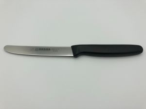 Giesser Messer Brötchenmesser Tomatenmesser Küchenmesser glatt Klinge 11cm - schwarz