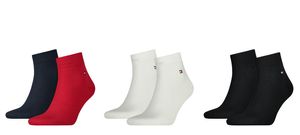 Tommy Hilfiger Pánské ponožky TH MEN QUARTER 2 páry, Velikost:43 - 46, Hilfiger Barva:Black (Black 200)