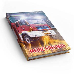 itenga Freundebuch Feuerwehr DIN A5, 88 Seiten 150g Naturpapier