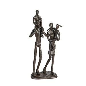 Casablanca by Gilde Dekofigur Design Skulptur Family brüniert H. 22 cm,74571