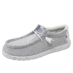 Hey Dude Wally Linen Natuirally Herren Leinenschuh in Blau, Größe 42