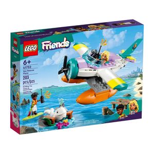 LEGO 41752 Friends Seerettungsflugzeug, Flugzeug-Spielzeug mit Wal-Figur und Mini-Puppen, Tier-Pflege Geschenk zum Geburtstag für Mädchen, Jungen und Kinder ab 6 Jahren