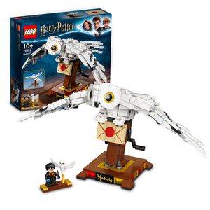 LEGO 75979 Harry Potter Hedwig die Eule, Ausstellungsmodell, Sammlerstück mit beweglichen Flügeln, Geschenk für Kinder, Spielzeug mit Mini-Figuren