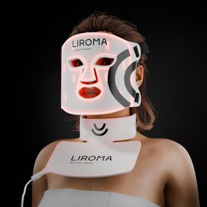 LIROMA® - maska na twarz do terapii światłem czerwonym - 7 kolorów - trądzik - maska kolagenowa - terapia podczerwienią - lampa na podczerwień - urząd