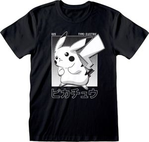 Pokémon T-Shirt Halftone Pikachu Katakana Electric Pokédex Anime Manga