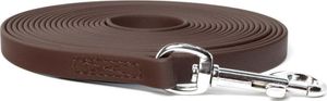 Mystique® Biothane Schleppleine 13mm vernäht mit HS Standard Karabiner beta braun 20m