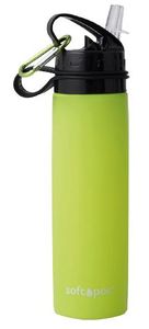 softpoc Faltbare Trinkflasche, grün, Silikon, 0,6 Liter