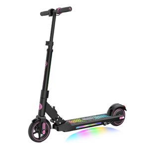 EVERCROSS TECH EV06C Kinder-Elektroroller,für Kinder 6-12 Jahren, LED Display, Bunte Leuchten, 3-Gang-Geschwindigkeitsanpassung, Faltbarer E-Scooter