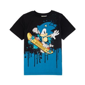 Sonic The Hedgehog - T-Shirt für Kinder NS6926 (110) (Schwarz/Blau)