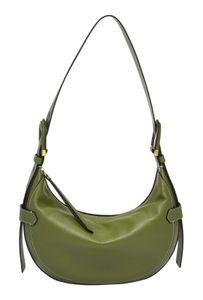 FOSSIL Leder Schultertasche Harwell Hobo Tarragon olivgrün