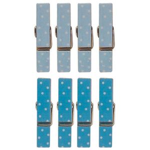 8 mini magnetischen Wäscheklammern 3.5 cm - Blau