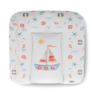 Kikido weiche Wickelauflage 75x70 cm - Baby Wickelunterlage - Wickeltischauflage Junge und Mädchen - Wasserdicht, abwaschbar und pflegeleicht - Boot