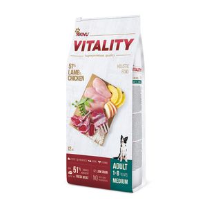 Akinu VITALITY Jehněčí & kuřecí granule krmivo pro psy středních plemen 12 kg Akinu VITALITY Jehněčí & kuřecí granule krmivo pro psy středních plemen 12 kg