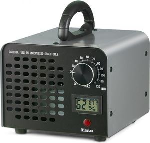 Ozongenerator 36000 mg/h - Ozonisator 115W - Luftreiniger für 300㎡ - Ozongerät für Bausanierung mit 0-120-Minuten-Timer - Desodorierer mit Ozone Generator - Luftfeuchtigkeitsanzeige - Intelligente Raumklimaüberwachung