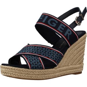 TOMMY HILFIGER WEBBING HIGH WEDGE Blau