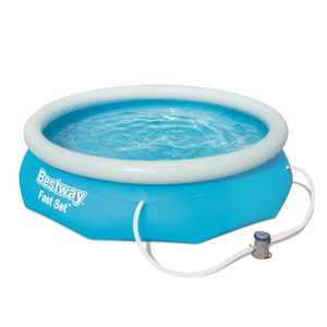 Bestway® Fast Set™ inštalačná bazénová súprava s filtračným čerpadlom Ø 305 x 76 cm, modrá, okrúhla