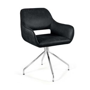 OXM Talia-Stuhl  Schwarz Polyurethan4 44 x 82 x 42 cm