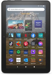 Amazon Fire HD 8 Tablet 2022 mit Alexa 20,32cm (8 Zoll) HD-Display 64 GB mit Spezialangeboten - Schwarz