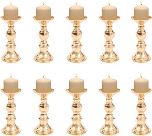 Kerzenhalter 10 Stück Metall Eisen Kerzenständer Gold Tischkerzenhalter Hochzeit Party Tischdeko