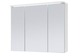 Spiegelschrank Badschrank Spiegel Badhängeschrank Badmöbel "Kirkja I" Weiß / Weiß 80 cm
