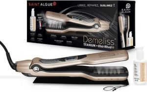 SAINT ALGUE 3992 - Demeliss Titanium Box: Parná žehlička + Elixir Ritual Shine Treatment 50ml - 150°C až 230°C - Autostop