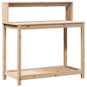 vidaXL Pflanztisch mit Ablagen 108x50x109,5 cm Massivholz Kiefer