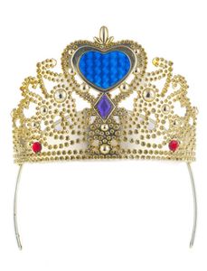 Prinzessin Mädchen Krone Prinzessinnen Mini Kristall Herz Prinzessinnenkrone Accessoire Haarschmuck Fasching Karneval Kostüm Verkleidung Outfit, Farbe wählen:blau
