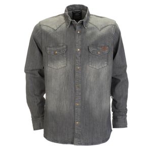 Dickies - Dallas Bleached Gry Hemd Grey Jeans Hemden Herren Grau Größe S