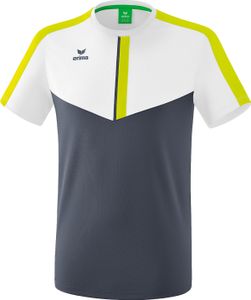 Erima Squad T-Shirt Kinder - Weiß / Slate Grey / Lime
