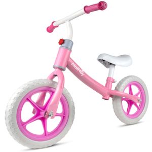 MalPlay Kinder Laufrad für Kinder | Kinderlaufrad für Mädchen | Rosa und Grau | Kinderrad | Kinderlaufrad | Pink Lernlaufrad