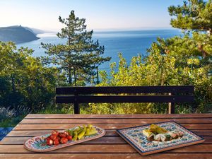 Campinggeschirr, Melamin Geschirrset, Picknickgeschirr bunt für Boot, Wohnmobil