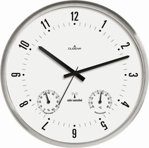 DUGENA 4277430 Wanduhr Funkuhr Analog weiss