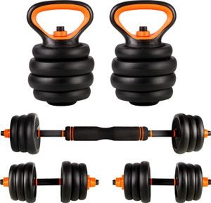 Professionell Dumbbell 6in1 Kettlebell Hanteln Set 2er verstellbar mit Verbindungsstahlrohr Kurzhanteln Langhanteln Kugelhantel Hantelset,2x12.5kg Set