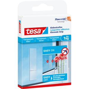 tesa Powerstrips Klebestreifen für Glasflächen bis 1 kg (8 Stück)