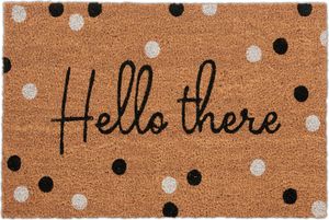 relaxdays Kokos Fußmatte "Hello there"