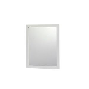 Wandspiegel - Spiegel - Badspiegel - Dekospiegel - Flurspiegel - Kunststoff matt weiß - B/H ca. 30 x 40 cm Spiegelfläche - Aufhängung in Hoch- und Querformat möglich