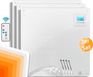 KESSER® Infrarotheizung 425-550 Watt mit Fernbedienung ✓ LCD-Display Digital ✓ Timer ✓  Wandheizung ✓ Infrarot ✓ Heizung ✓ Heizkörper | Heizpaneel | Inkl.Standfüßen NEU |