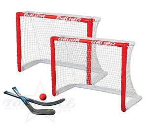 Bauer Mini Hockey Tor 2er Set, Knee Goal 77,5 x 58,5 x 34 cm, Rot