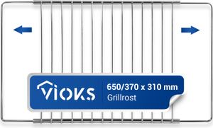 Grillrost 370/650 x 310 mm ausziehbar Gitter Edelstahl Backofenrost für Herd Backofen Grillrost 370/650 x 310 mm ausziehbar Gitter Edelstahl Backofenrost für Herd Backofen