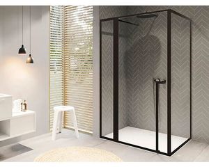 Sprchové dveře s boční stěnou Riho Lucid GD203 XL 120x90x200 cm barva rámu černá GD212B090