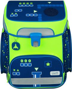 Scooli EasyFit Schulranzen-Set 5-teilig Glow Edition Level Up neongelb