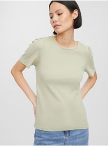 Hellgrünes Basic-T-Shirt VERO MODA Natasha