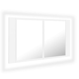 vidaXL LED koupelnová zrcadlová skříňka bílá 80x12x45 cm Akryl
