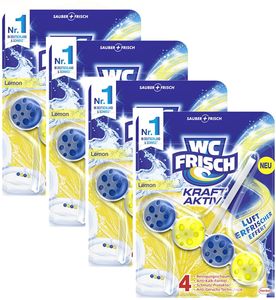 WC-Frisch Kraft Aktiv 4er Pack WC Duftspüler Lemon 1x4 Stück WC-Reiniger