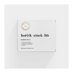 Hořčík-Zinek-B6 pro podporu psychické činnosti, nervové soustavy a energetického metabolismu.