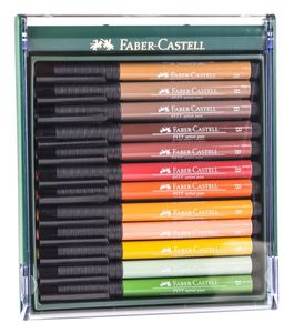 Faber-Castell - Tuschestift PITT artist pen B 12x Erde