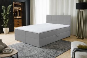 VENASI BETTY Boxspringbett 160x200 mit Bettkästen H2/H3 Matratze GRAU
